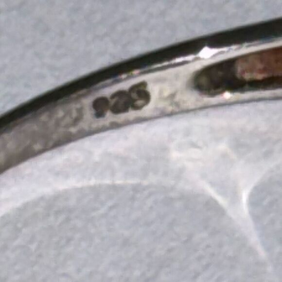 925 sterling silver & tanzanite ring band set side stone Sz 9 3.44g STS - Picture 5 of 8